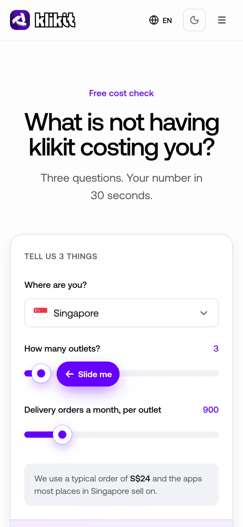 Cost check