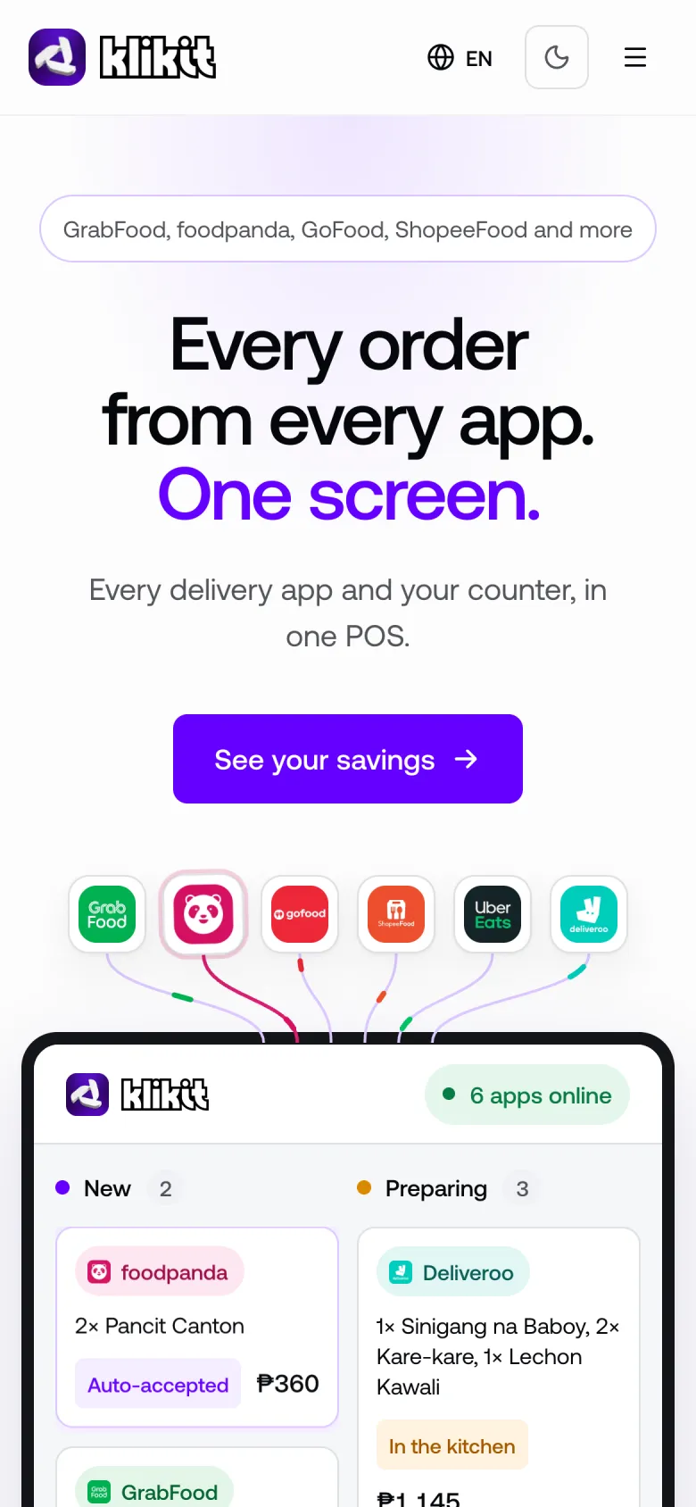 klikit on a phone