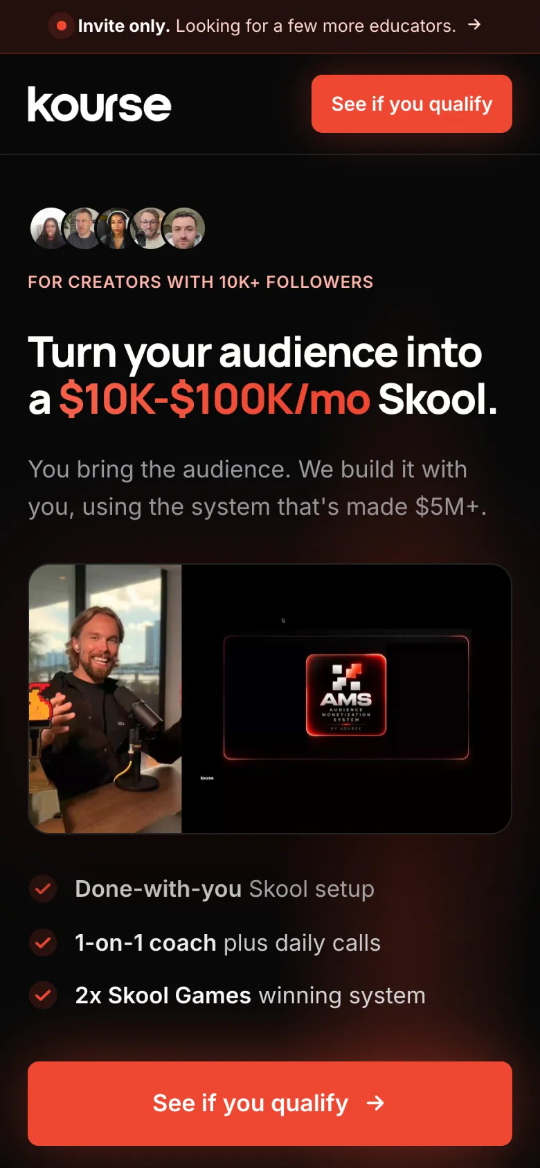 Kourse on a phone