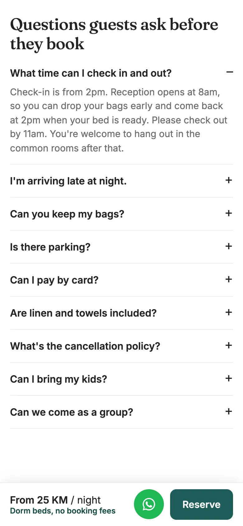 Questions guests ask