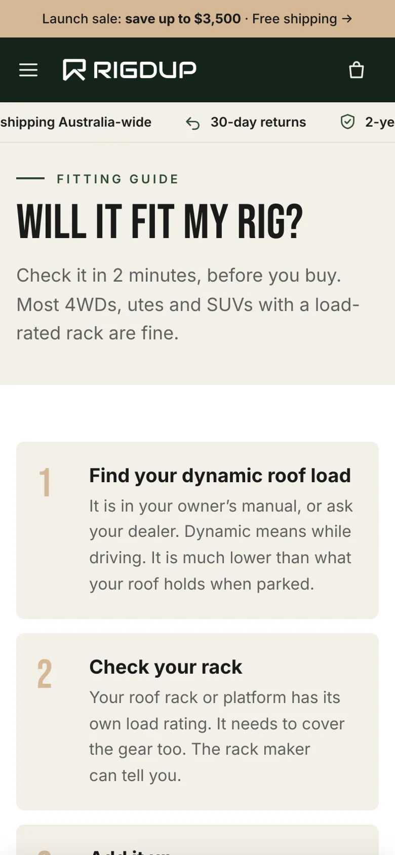 Fitting guide