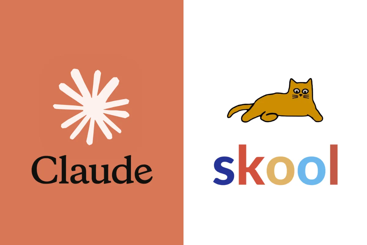 Claude Code connected to Skool community platform showing AI-powered member management and content automation