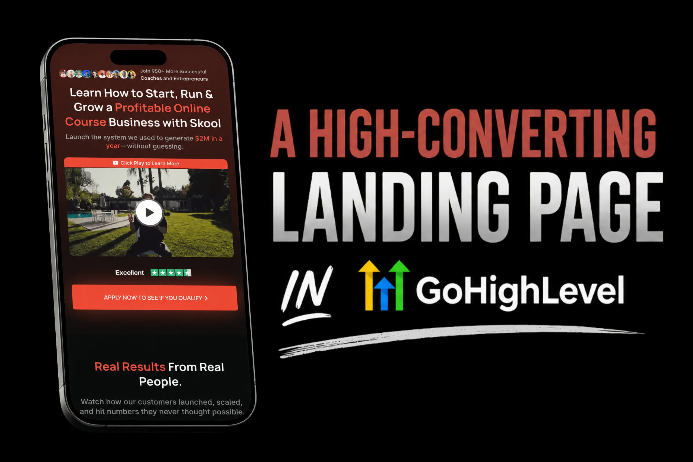 GoHighLevel landing page builder with high-converting funnel template