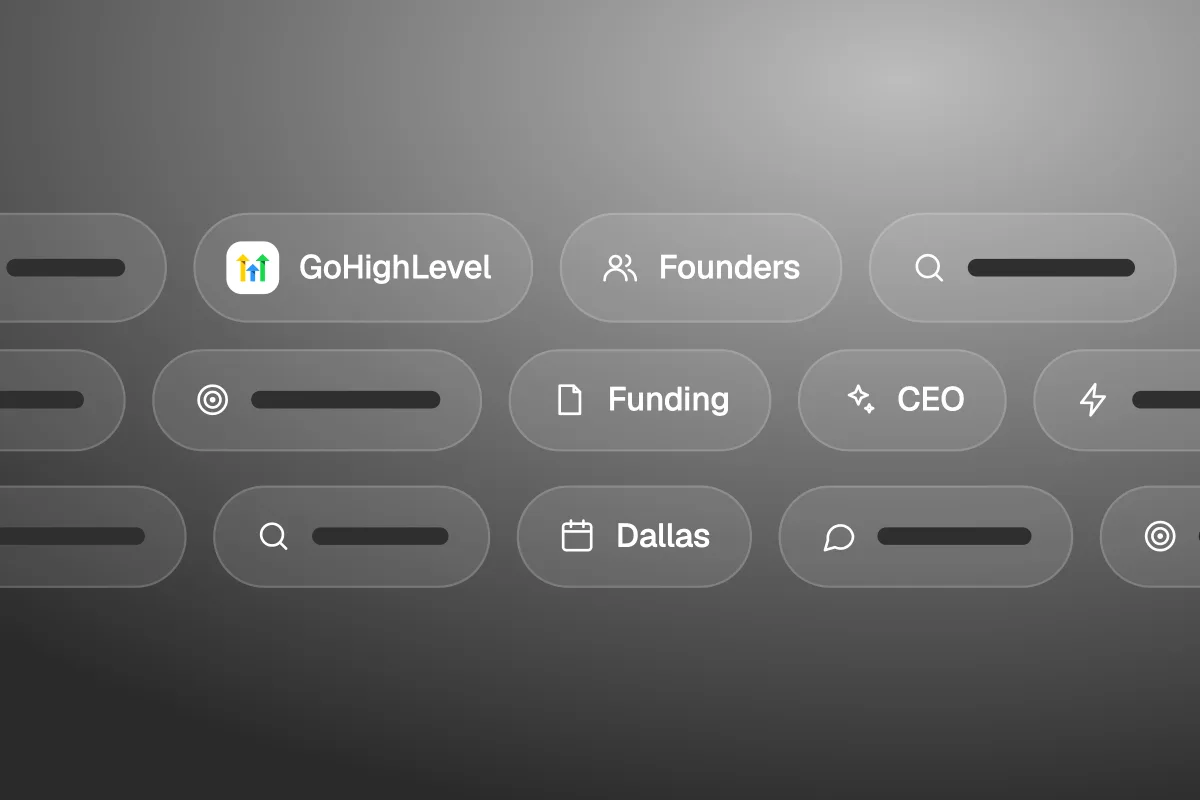 Illustration of a GoHighLevel chip among chips reading Founders, Funding, CEO and Dallas