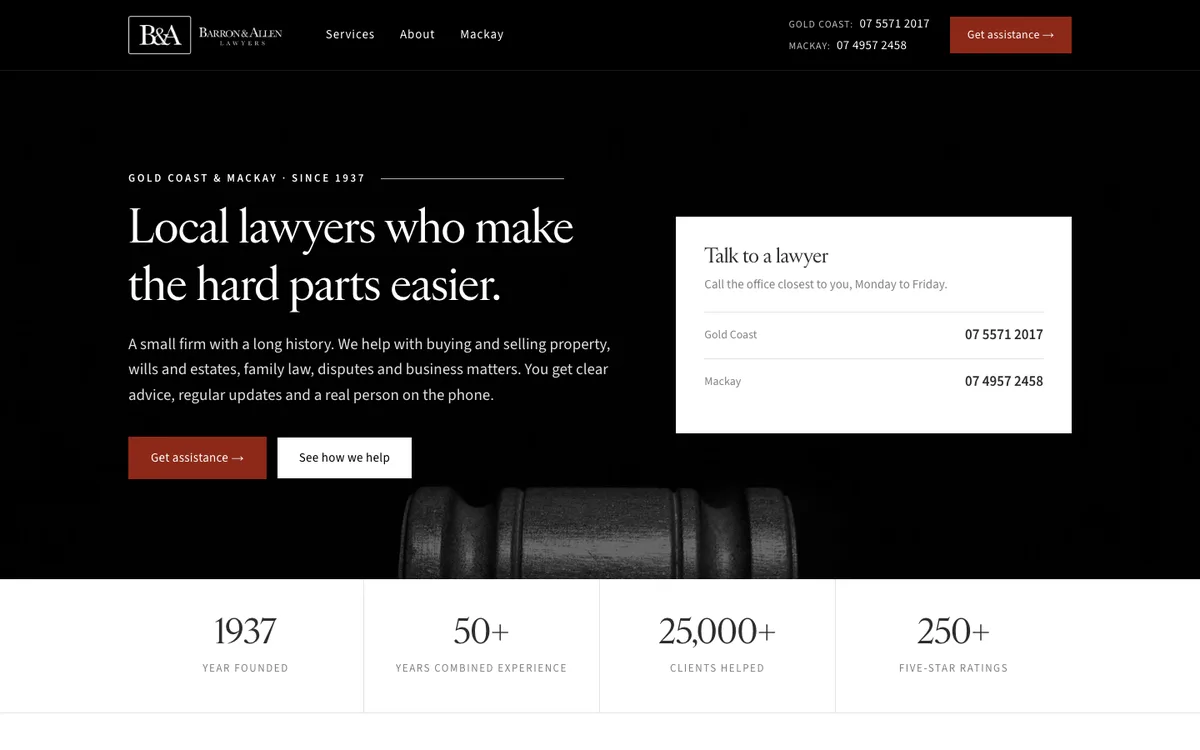Barron Allen website