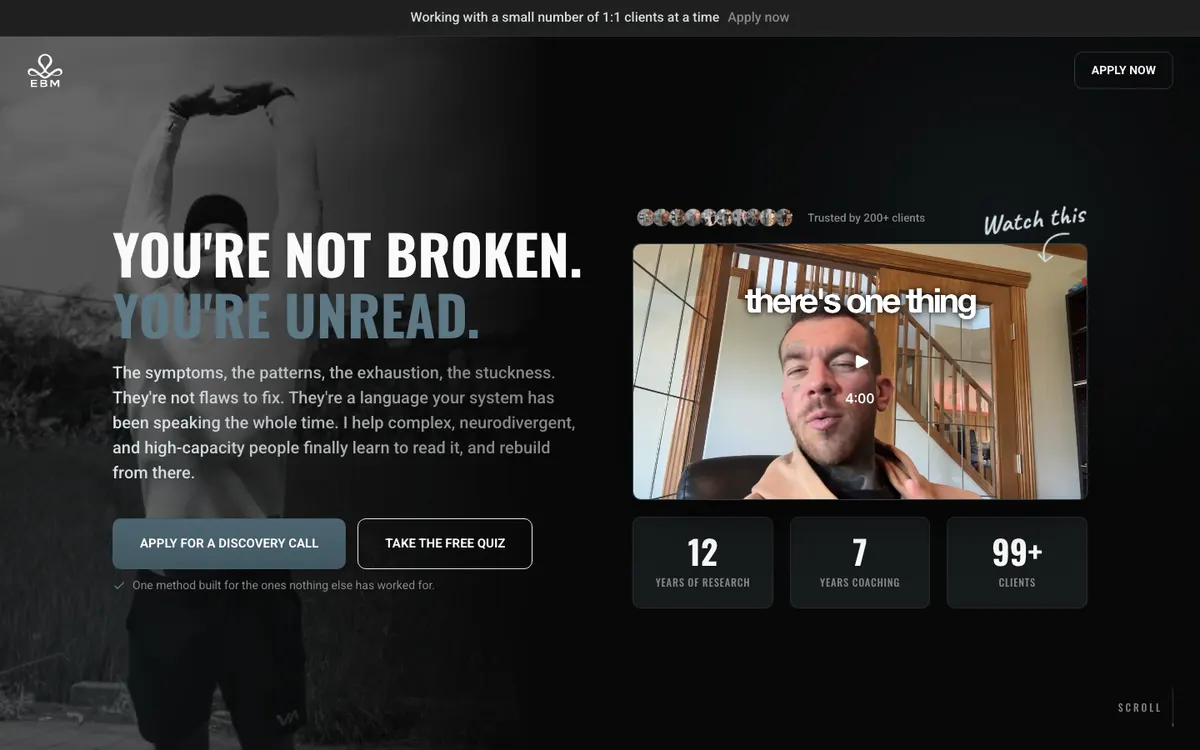 Energy Body Method website