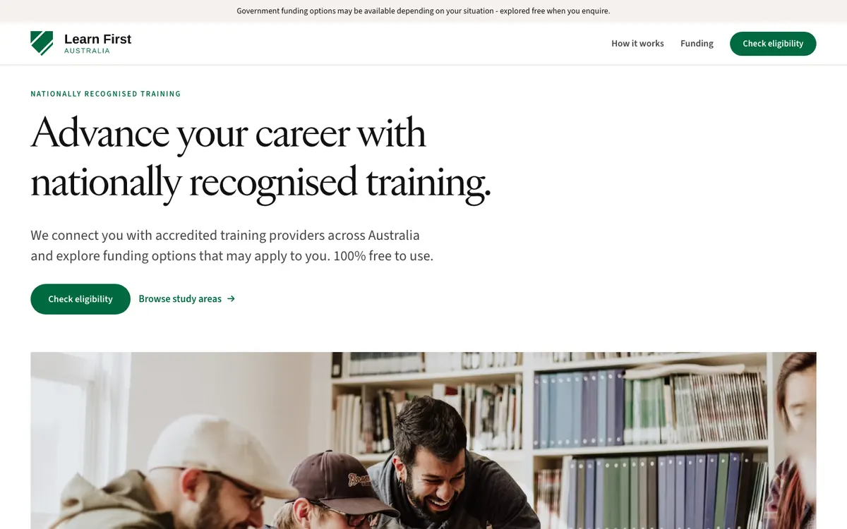 Learn First website