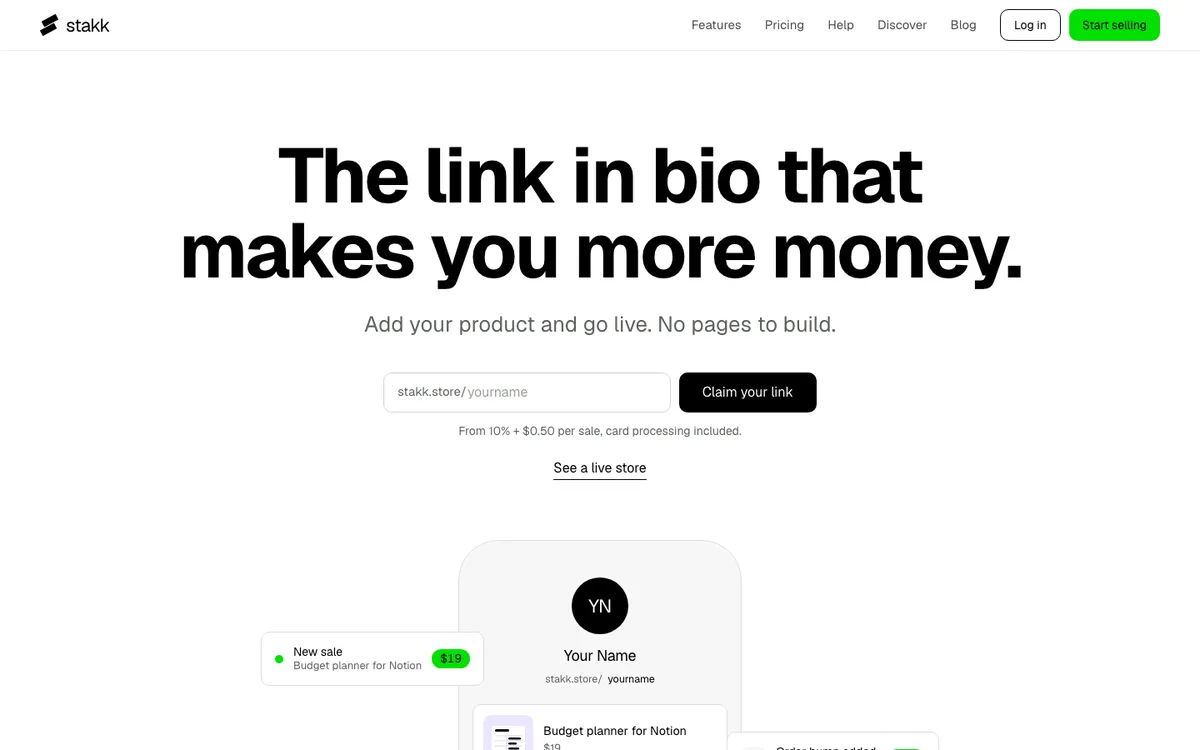 Stakk website