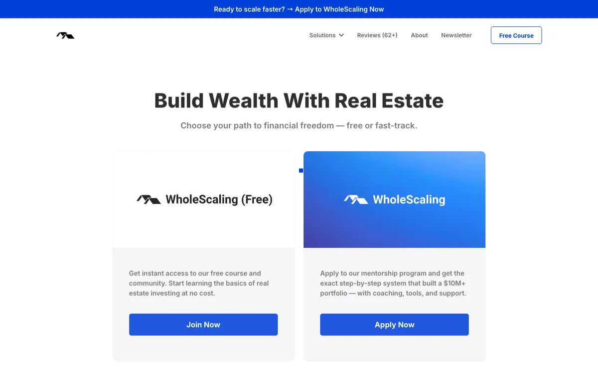 Wholescaling website
